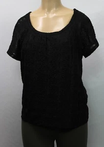 Isabella Rodriguez Women's Stretch Knit Top Black Size L - Picture 1 of 5
