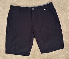 Linksoul Shorts Mens 32 Black Flat Front Golf Chino Flat Front Stretch Polyester