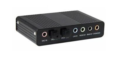 USB 5.1 Surround Sound Adapter With Digital Optical Audio Input Output - Image 1 of 4