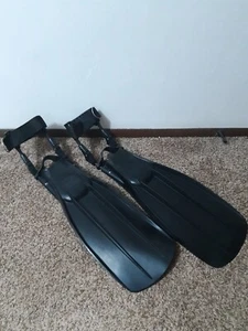 Vintage 70s/ 80s Farallon Scuba Fins Flippers With Brace Made In The Usa - Picture 1 of 8