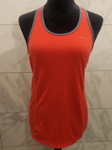 Nike Dri-FIT Women’s Tank Top Bright Coral Orange Red Racerback Size M Athletic - Picture 1 of 5