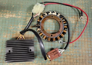 Genuine OEM Kawasaki COIL-CHARGING 59031-2127 and REGULATOR-VOLTAGE 21066-2079 - Picture 1 of 2