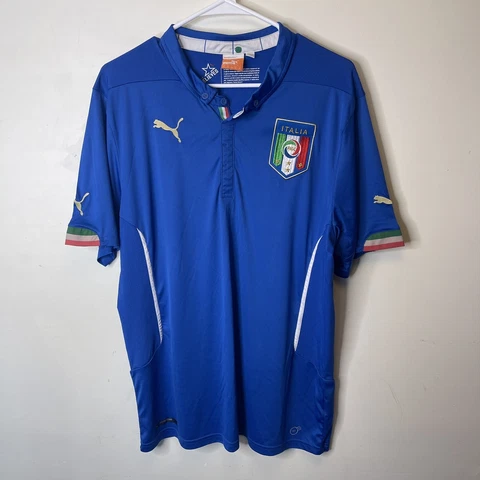 ITALY 2014 HOME FOOTBALL SHIRT SOCCER JERSEY PUMA 744288 - Sz L Cover