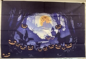 Halloween Forest Creatures Dragons Backdrop Moon Jack-o’-lantern Background Prop - Picture 1 of 9
