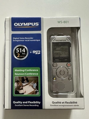 Olympus WS-801 Digital voice recorder 2GB New Open Box - Image 1 of 4