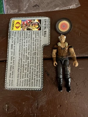 Hasbro 1987 G.I Joe Cobra Figura Bola de Cristal 100% Completa con Tarjeta de Archivo #3 Foto 1 de 2