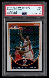 Tarjeta Shaquille O'Neal PSA 9 2007 Bowman Chrome Xfractor #32 48/50 Heat - Imagen 1 de 2
