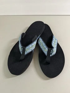 NWOT WOMENS SIZE 9 BLUE COMPANERA TEVA MUSH II FLIP FLOPS SANDALS - Picture 1 of 7