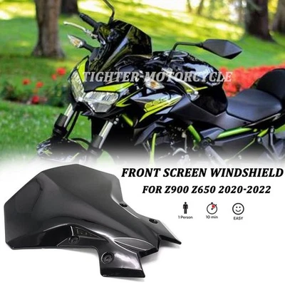 Front Fly Screen Windshield Fairing Cover For KAWASAKI Z900 Z650 2020 2021 2022 - Image 1 of 4