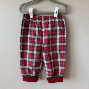 Vintage Baby Red Green Holiday Plaid Gingerbread Bottoms Size 18 months - Picture 1 of 9