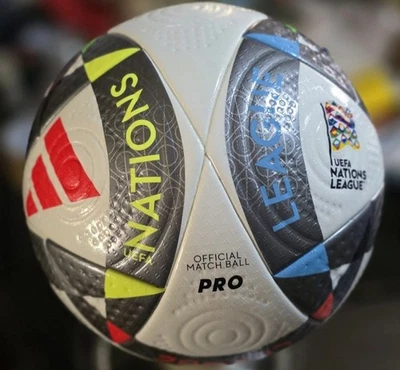 PALLONE ADIDAS OFFICIAL MATCH BALL PRO UEFA NATIONS LEAGUE MATCH WORN USATO - Immagine 1 di 4
