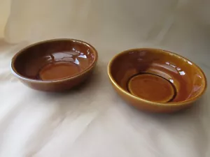 2 Denmead Pottery Brown bowl 15.5 cm dia Glazed Vintage - Picture 1 of 3