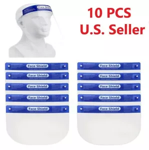 10 PIEZAS Casco Cajero Cajero Cara Reutilizable Protector Facial Completo de Seguridad - Imagen 1 de 7