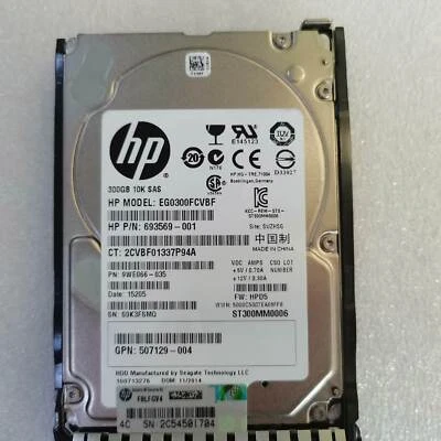 Compatible HP 652564-B21 653955-001 300GB10K2.5"SAS6G G8 G9 DUAL PORT SC ENT HDD - Image 1 of 4