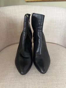 Ladies Frye Black Ankle Boots Wedge Heel 7M - Picture 1 of 6