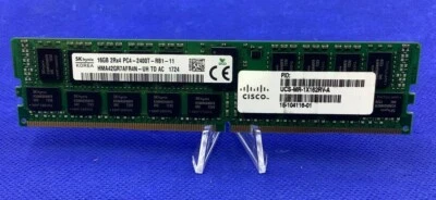 Cisco UCS-MR-1X162RV-A 16GB (1X16GB) 2RX4 PC4-2400T Server Memory - Image 1 of 2