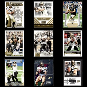 Drew Brees Lot 9 Football Cards New Orleans Saints Panini Prizm Insert - Picture 1 of 11