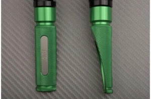 Pareja Reposapiés Delanteros Verde-Titanio 9cm DUCATI HYPERSTRADA 939 2016-2020 - Imagen 1 de 8