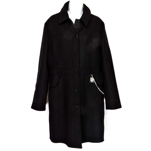 LOVE MOSCHINO ⚜ CAPPOTTO MODA INVERNALE DONNA LANA NERA