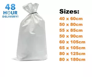 More details for bag sacks woven large extra heavy duty rubble sand bag sacks polypropylene pb