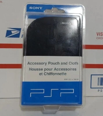 Original Sony PSP Accessory Carry Pouch Cloth for PSP OEM Official Black Sealed - Image 1 of 4
