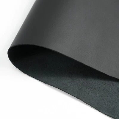 Black Italian Leather Sheets 4.5-5 oz Top Grain Cowhide Pre-Cut Pieces - Image 1 of 4