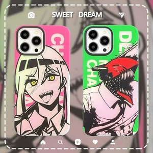 Chainsaw Man Anime Für iPhone 11 12 13 14 15 Laser Case Hülle Schutzhülle Cover - Picture 1 of 11