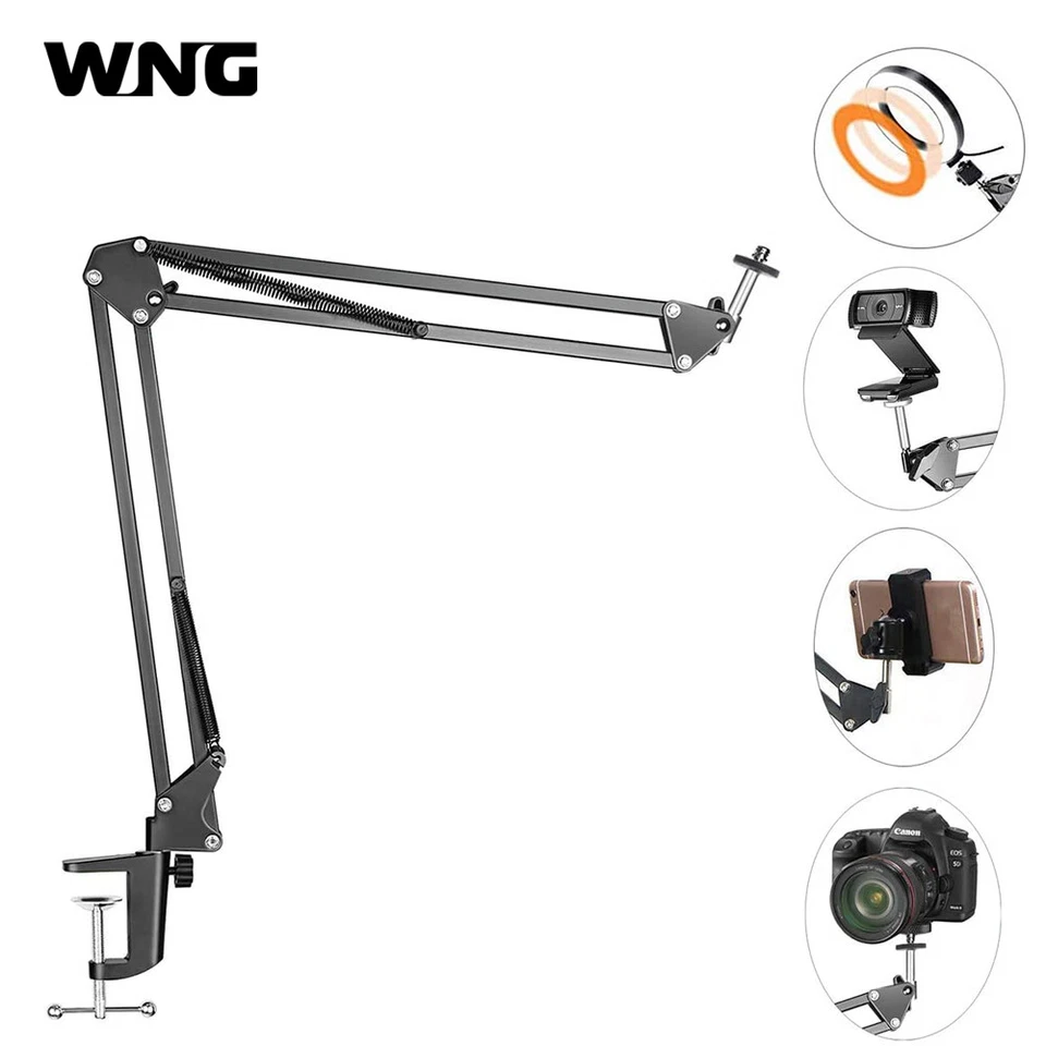 Overhead Tripod Mount for Camera Webcam Ring Light Flexible Over Head Arm - Image 1 of 4