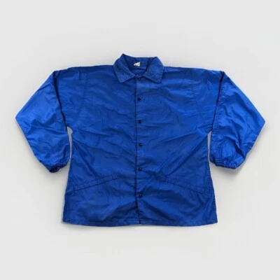 Chaqueta de Entrenador Russel De Colección Para Hombre L Azul Hecha en EE. UU. Nylon Foto 1 de 4