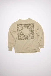Acne studios Organic Cotton Sweatshirt - Beige Dusty Green size SMALL - Picture 1 of 8