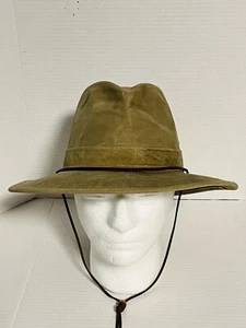 Vintage Hat Quarters USA HENSCHEL Cowboy Western Hat Indiana Jones Tan Sz Small - Picture 1 of 11