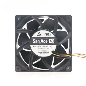 SANYO Denki 9GV1248P1J01 SanAce DC 48V 0.75A 120*120*38MM 4-wire PWM Cooling Fan - Picture 1 of 2