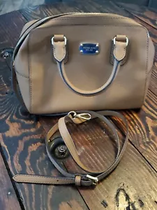 Michael Kors 35S3GSAS1L Saffiano Medium Leather Crossbody Purse Brown Tan Nice! - Picture 1 of 15