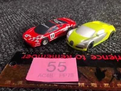 Scalextric Micro échelle 1:64 Jaguar XJ220 et Bugatti paire de voitures 12v Hornby BT 55 - Photo 1/4