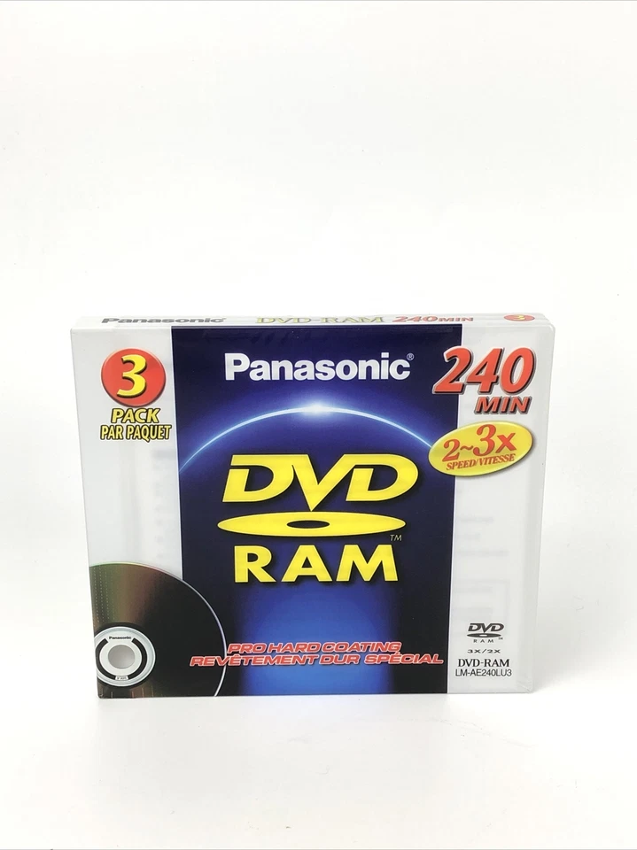 Panasonic 2-3x Speed Double-sided 240 minute (9.4GB) DVD-RAM Disc Sealed - Image 1 of 4