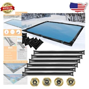Durable 10-Pack Pool Cover Water Bags with L-Shaped Tubes for Winter Protection - Picture 1 of 9
