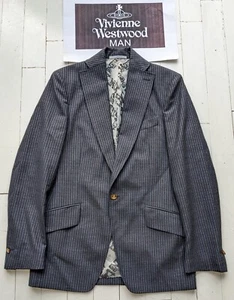 VIVIENNE WESTWOOD SUIT - 38 Jacket / 34 Waist - Pinstripe STUNNING CLASSY STYLE - Picture 1 of 23