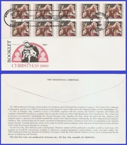 USA4 #2427a U/A ARTMASTER FDC BKLT10  Christmas Madonna and Child - Bild 1 von 1