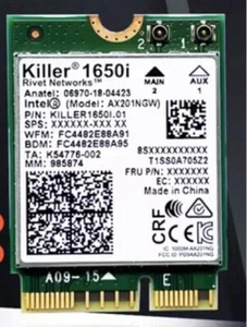 Intel Killer 1650i WLAN WIFI 6 Bluetooth 5.0 Mini PCI Module Wlan Card - Picture 1 of 3