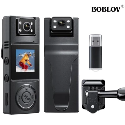 BOBLOV A23Pro 2K/48MP Body Camera ,180°Rotatable Lens Night Vision for Cycling - Image 1 of 4