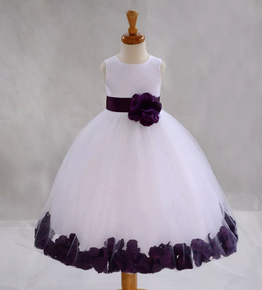 Flower Girl Dress Wedding Bridesmaid Birthday Pageant Graduation ROSE PETAL NEW - Image 1 of 1