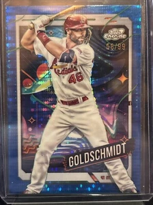2024 Cosmic Chrome Paul Goldschmidt rifrattore luna blu /99 #200 cardinali - Foto 1 di 3