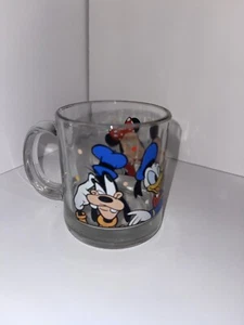 Tazza Disney Topolino Minnie Paperino Pippo Vetro Trasparente Parata USA Cup - Foto 1 di 5