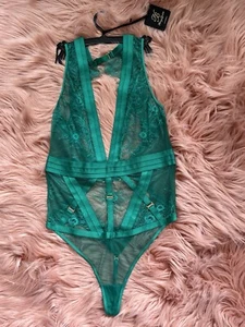 Honey Birdette Belinda Bodysuit Green M EUC RRP $159.95 - Picture 1 of 3