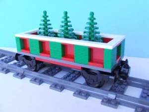 Holiday Christmas Tree Train Built w/ New Lego Bricks fits 9V RC IR Track - MOC - Picture 1 of 1