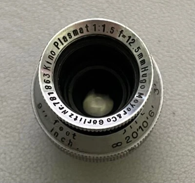 Hugo Meyer Kino Plasmat 12.5mm f1.5 D Mount Cine Movie Camera Lens - Image 1 of 4