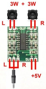 PAM8403 Mini Digital Stereo Amplifier Module 3W+3W Class D with Volume Control - Picture 1 of 4