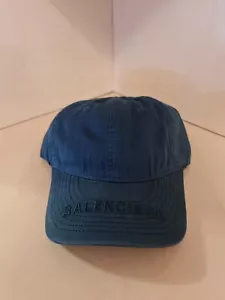 Gorra de béisbol BALENCIAGA azul envejecida gorra ajustable nueva sin etiquetas color raro - Imagen 1 de 4