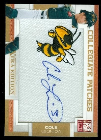 2010 Donruss Elite Extra Edition Collegiate Patches Auto #CL Cole Leonida /140 - Image 1 of 1