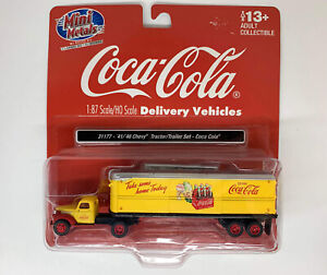 HO Scale CMW Mini Metals 41/46 Chevy Tractor/Trailer Set Coca Cola #31177.